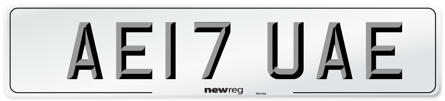 AE17 UAE Number Plate from New Reg